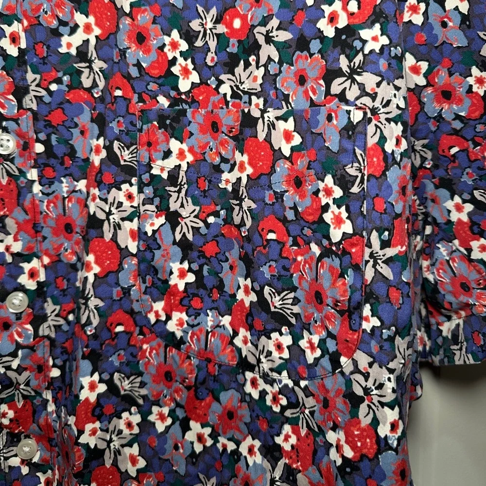 JCREW - Men’s Floral Button Down Shirt, Size 2XL Tall